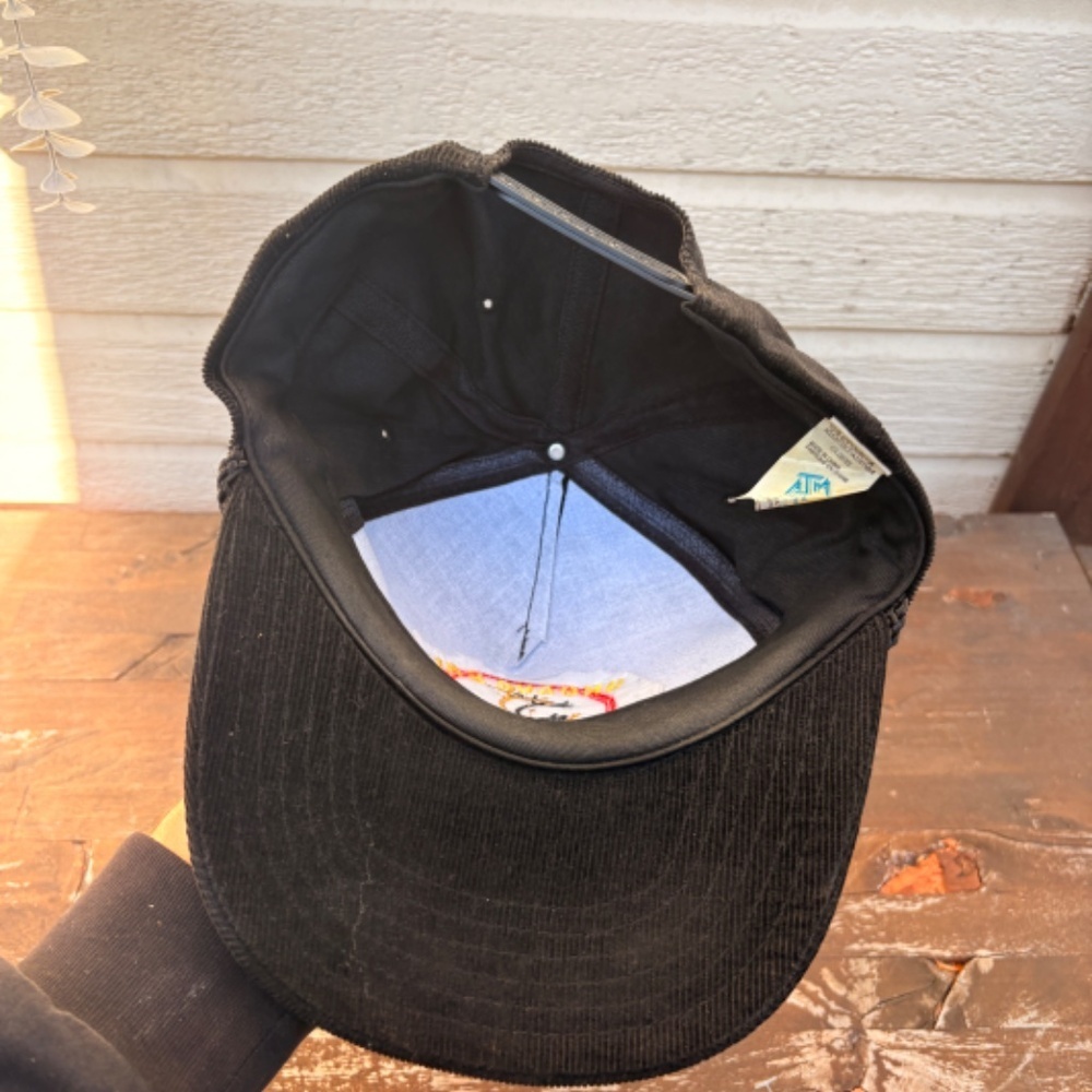 vintage UNGAVA BAY OUTFITTERS hunting corduroy hat trucker snapback black - Picture 4 of 4